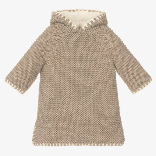 Bonpoint-Alpaca Wool Baby Hooded Top | Childrensalon Outlet
