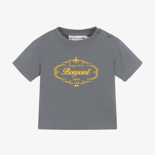 Bonpoint-Baby Boys Blue Cotton T-Shirt | Childrensalon Outlet