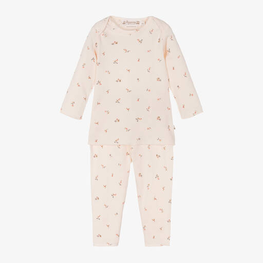 Bonpoint-Baby Girls Pink Cotton Pyjamas | Childrensalon Outlet