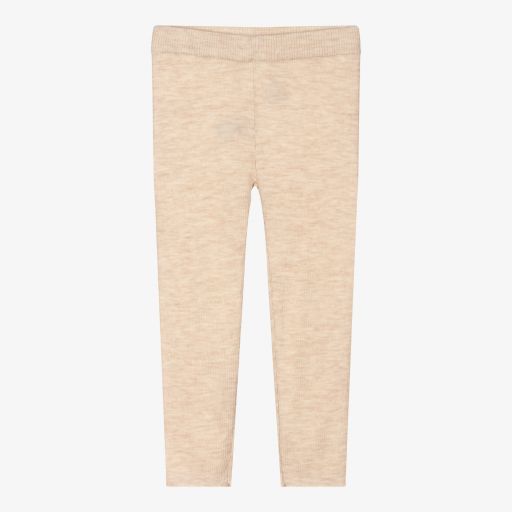 Bonpoint-Legging beige en laine mérinos  | Childrensalon Outlet