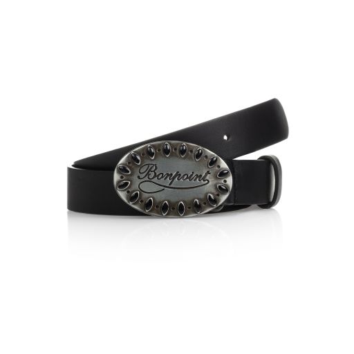 Bonpoint-Black Leather Belt | Childrensalon Outlet