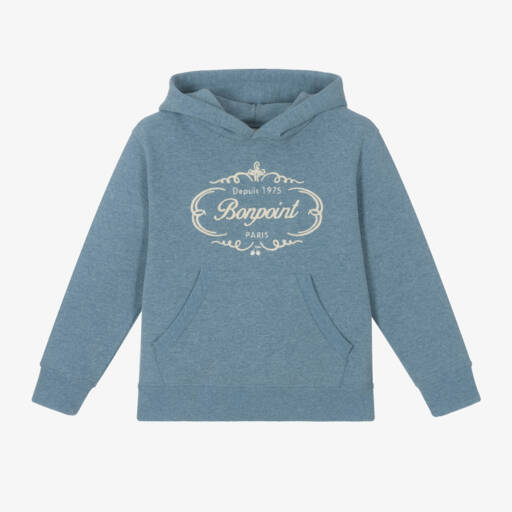 Bonpoint-Boys Blue Logo Sweatshirt | Childrensalon Outlet