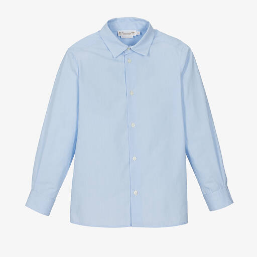 Bonpoint-Chemise à fines rayures bleue Garçon | Childrensalon Outlet