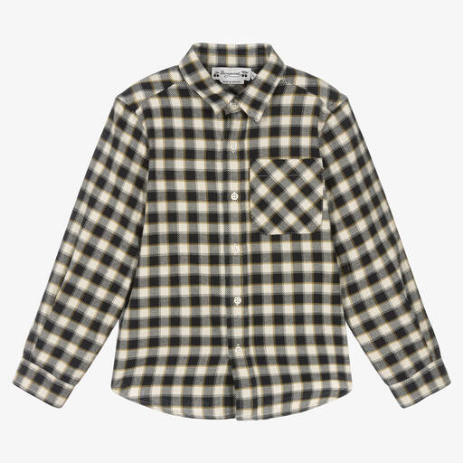 Bonpoint-Boys Checked Cotton Shirt | Childrensalon Outlet