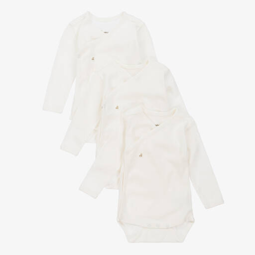 Bonpoint-Boys Ivory Cotton Bodysuit Trio | Childrensalon Outlet