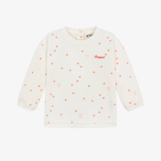 Bonpoint-Boys Ivory Star Pattern Sweatshirt | Childrensalon Outlet
