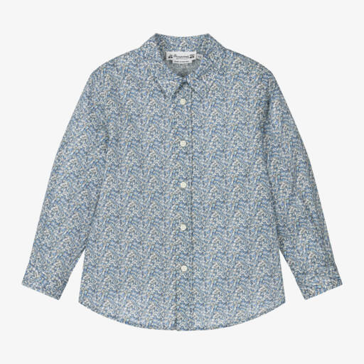 Bonpoint-Boys Liberty Patterned Cotton Shirt | Childrensalon Outlet