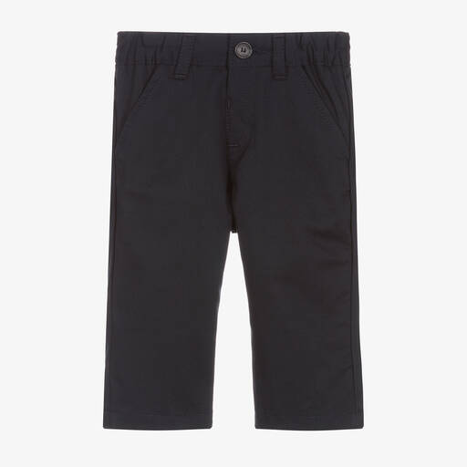 Bonpoint-Boys Navy Blue Chino Trousers | Childrensalon Outlet