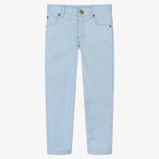 Bonpoint-Boys Pale Blue Cotton Jeans | Childrensalon Outlet