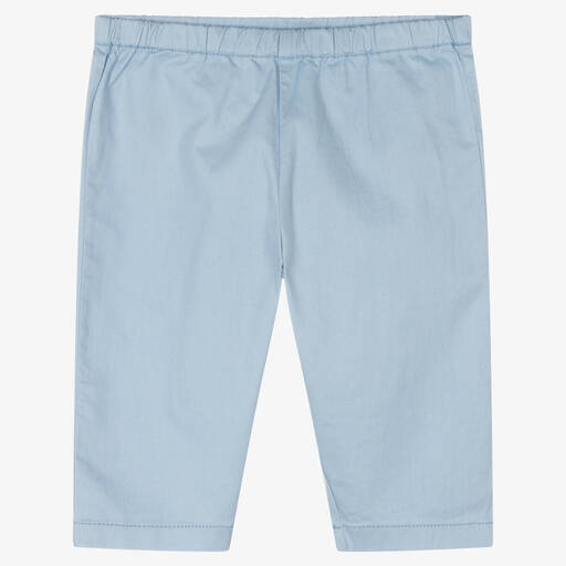 Bonpoint-Boys Pale Blue Cotton Trousers | Childrensalon Outlet