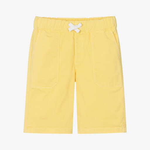 Bonpoint-Boys Yellow Cotton Shorts | Childrensalon Outlet
