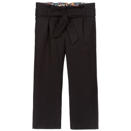 Bonpoint-Pantalon noir à ceinture Fille | Childrensalon Outlet