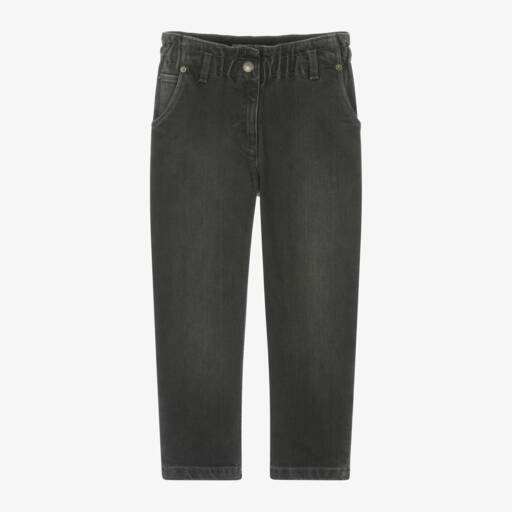 Bonpoint-Girls Black Stretch Denim Jeans | Childrensalon Outlet