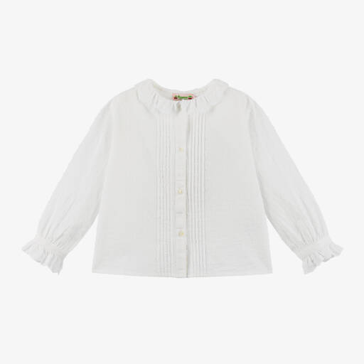 Bonpoint-Girls Cotton Plumeti Blouse | Childrensalon Outlet