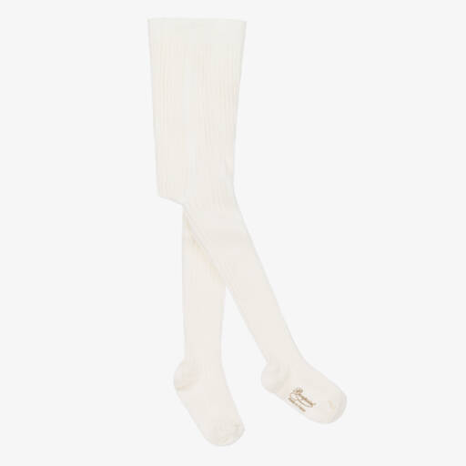 Bonpoint-Girls' Creamy Knit Cotton Leggings | Childrensalon Outlet