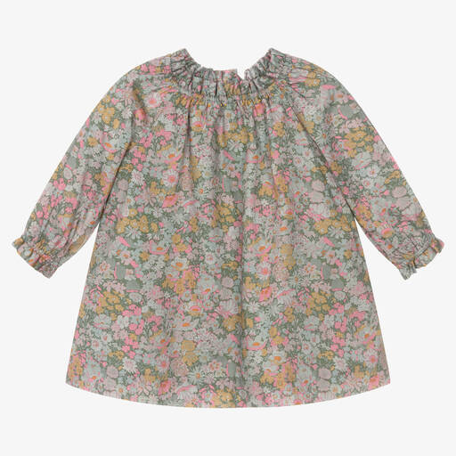 Bonpoint-Robe grise et rose coton fille | Childrensalon Outlet