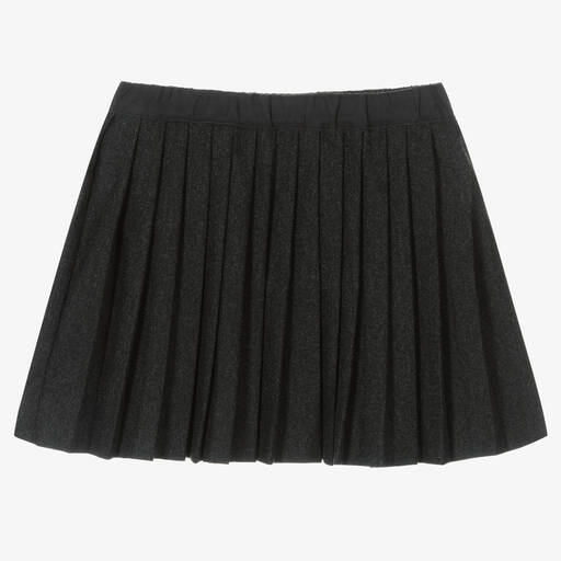 Bonpoint-Girls Grey Wool Pleated Skirt | Childrensalon Outlet