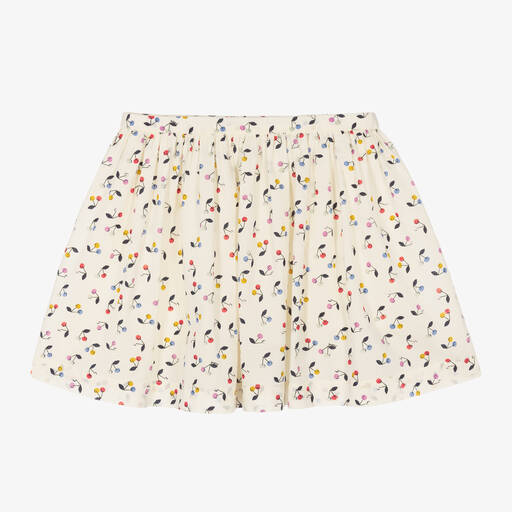 Bonpoint-Кремовая юбка с вишнями | Childrensalon Outlet
