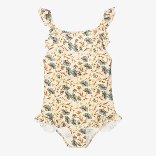 Bonpoint-Girls Ivory Floral Swimsuit | Childrensalon Outlet