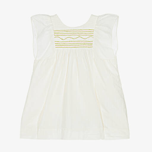 Bonpoint-Girls Ivory Smocked Dress | Childrensalon Outlet