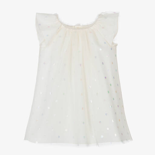 Bonpoint-Girls Ivory Tulle Dress | Childrensalon Outlet