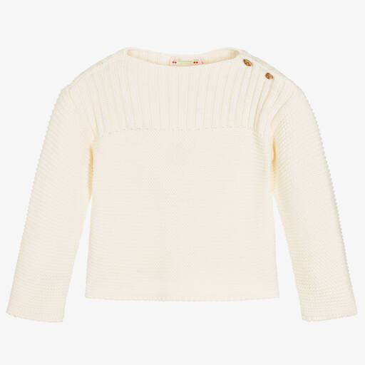 Bonpoint-Кремовый шерстяной свитер | Childrensalon Outlet