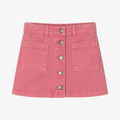 Bonpoint-Girls Pink Denim Skirt | Childrensalon Outlet