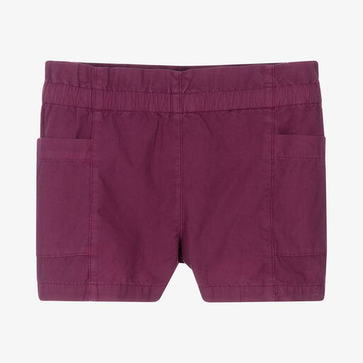 Bonpoint-Girls Purple Cotton Shorts | Childrensalon Outlet