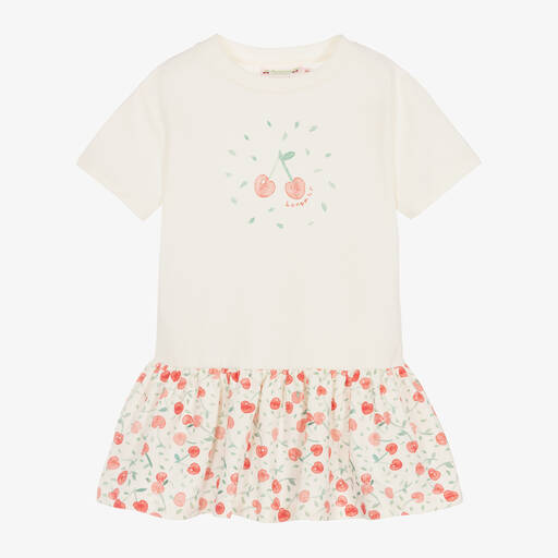 Bonpoint-فستان قطن لون أبيض | Childrensalon Outlet