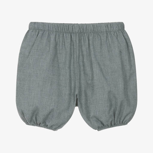 Bonpoint-Grey Cotton Baby Shorts | Childrensalon Outlet