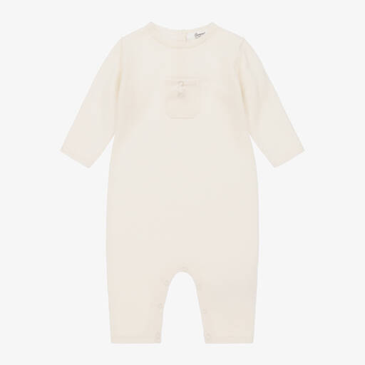 Bonpoint-Ivory Cashmere Knit Baby Romper | Childrensalon Outlet