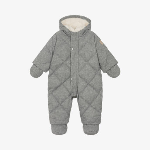 Bonpoint-Little Boys Cozy Grey Snow Outfit | Childrensalon Outlet