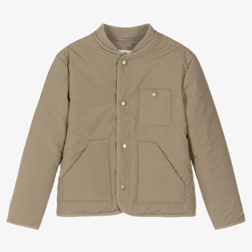 Bonpoint-Teen Boys Beige Cotton Padded Jacket | Childrensalon Outlet