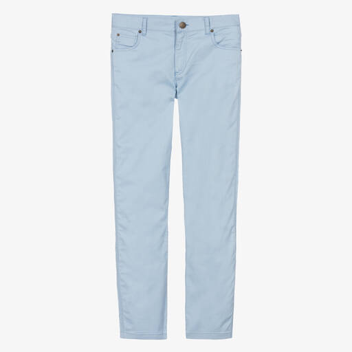 Bonpoint-Jean slim bleu en coton garçon | Childrensalon Outlet