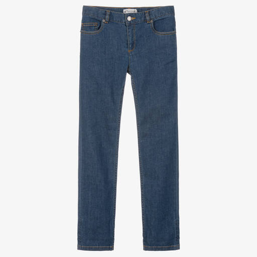 Bonpoint-Teen Boys Blue Stretch Denim Jeans | Childrensalon Outlet