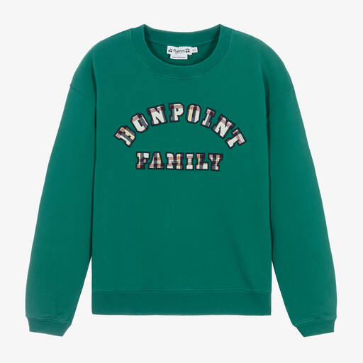Bonpoint-Teen Boys Green Cotton Sweatshirt | Childrensalon Outlet