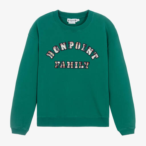 Bonpoint-Зеленый хлопковый свитшот для мальчиков-подростков | Childrensalon Outlet