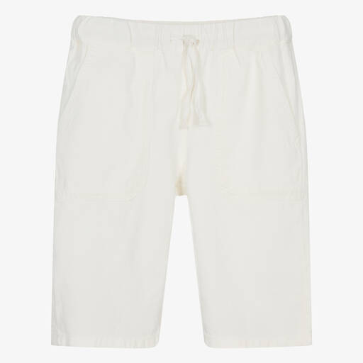 Bonpoint-Teen Boys Ivory Lyocell Shorts | Childrensalon Outlet