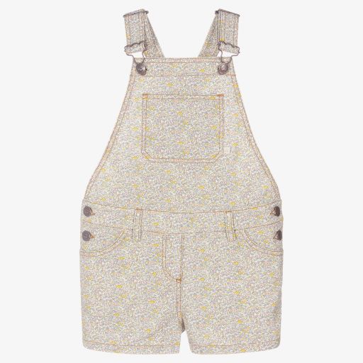 Bonpoint-Teen Floral Dungaree Shorts | Childrensalon Outlet