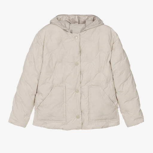 Bonpoint-Beige gefütterte Teen Baumwolljacke | Childrensalon Outlet