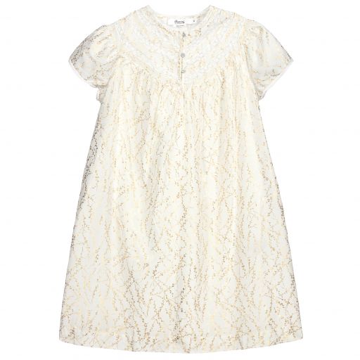 Bonpoint-Teen Girls Ivory & Gold Dress | Childrensalon Outlet