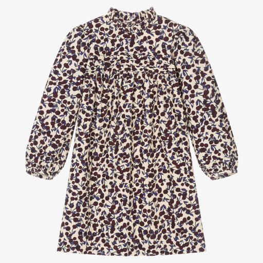Bonpoint-Teen Girls Ivory & Purple Corduroy Dress | Childrensalon Outlet