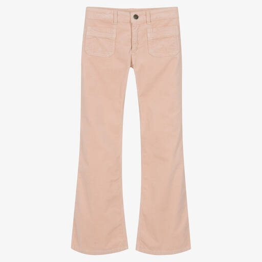 Bonpoint-Pantalon rose en velours de coton | Childrensalon Outlet