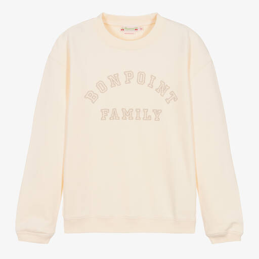 Bonpoint-Teen Girls Pink Cotton Sweatshirt | Childrensalon Outlet