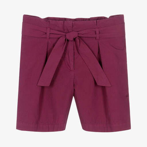 Bonpoint-Teen Baumwollpopelin-Shorts violett | Childrensalon Outlet