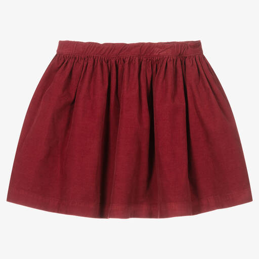Bonpoint-Teen Girls Red Corduroy Skirt | Childrensalon Outlet