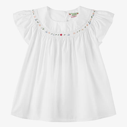 Bonpoint-Teen Girls White Cotton Blouse | Childrensalon Outlet