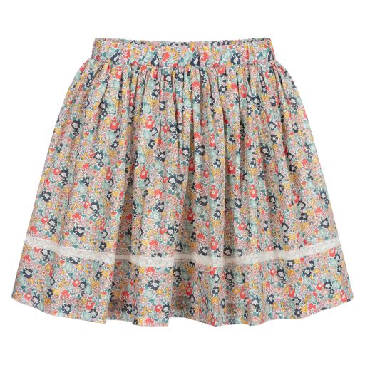 Bonpoint-Teen Pink & Blue Liberty Skirt | Childrensalon Outlet