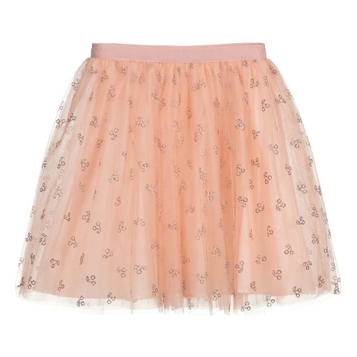 Bonpoint-Teen Pink Tulle Logo Skirt | Childrensalon Outlet