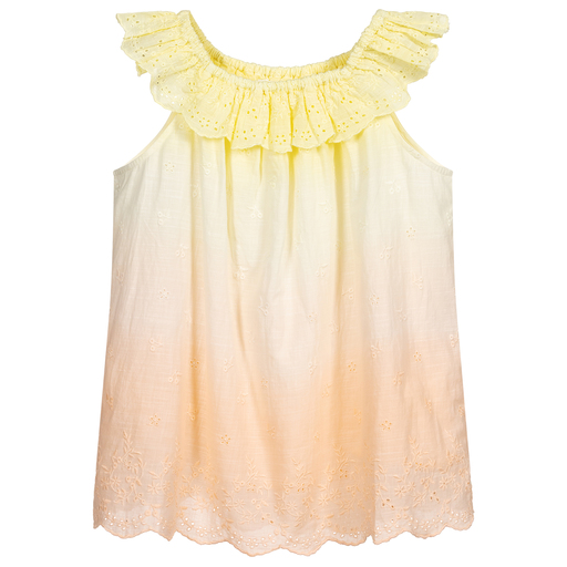 Bonpoint-Teen Yellow Dip-Dyed Blouse | Childrensalon Outlet